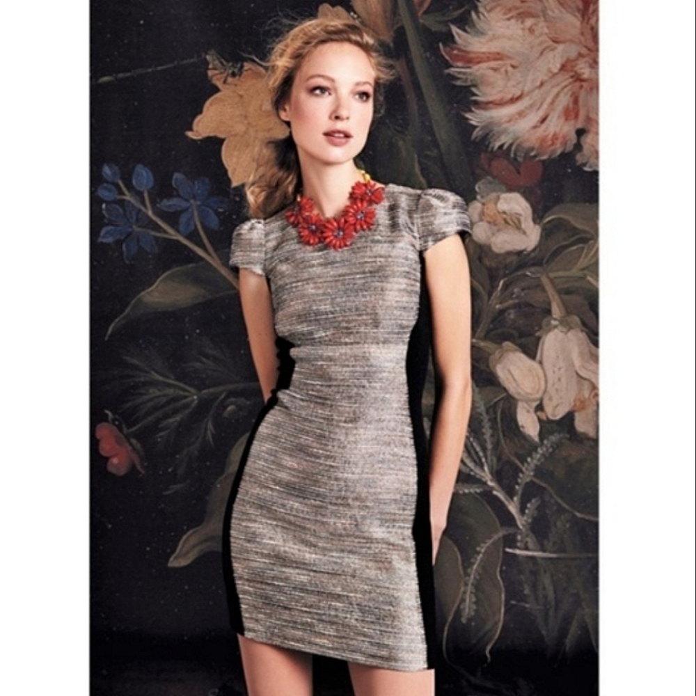 Moulinette Soeurs Metallic Tweed Dress
